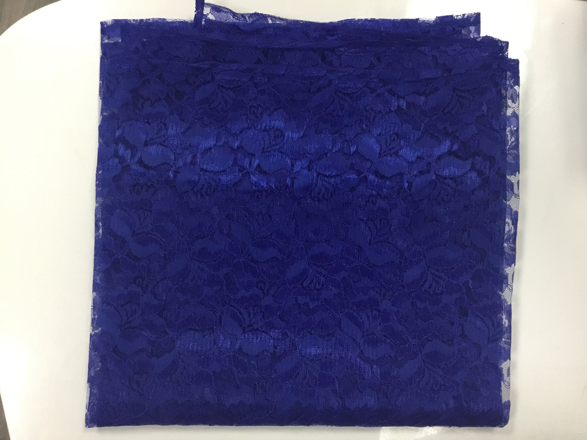 Blue lace scarf