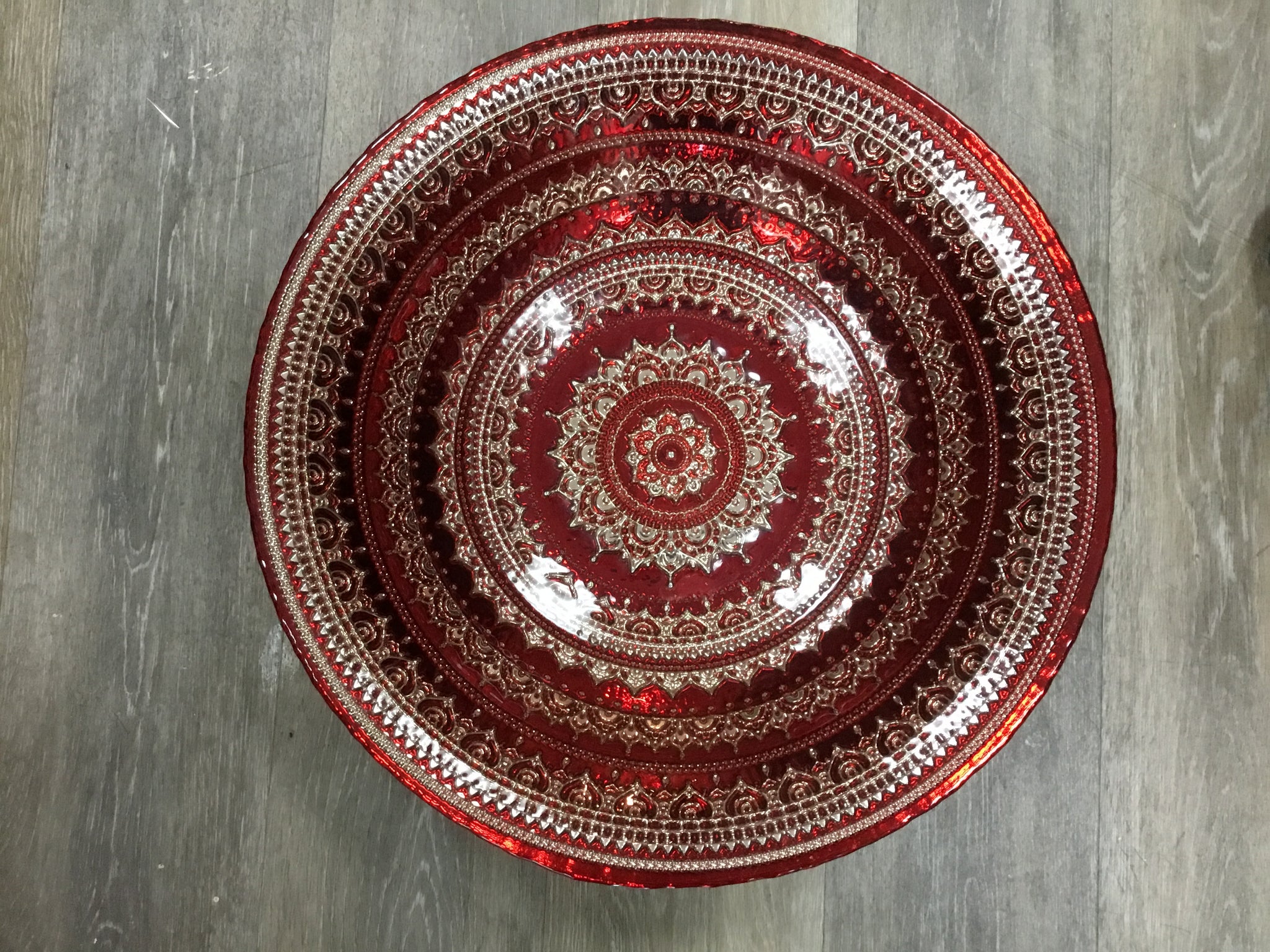 Large red bowl 12 inch
