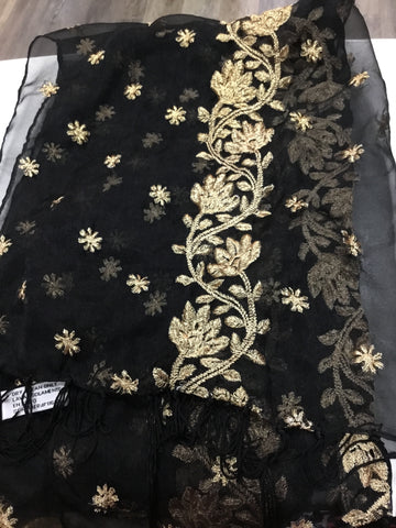 Gold and black scarf