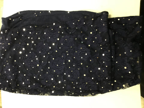 Navy glittered scarf