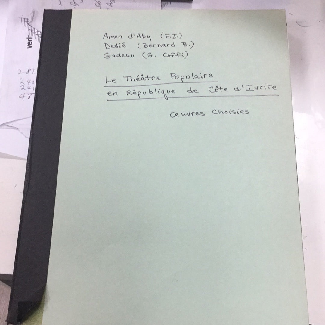 Le Théâtre Populaire en République de Côte d’ Ivoire