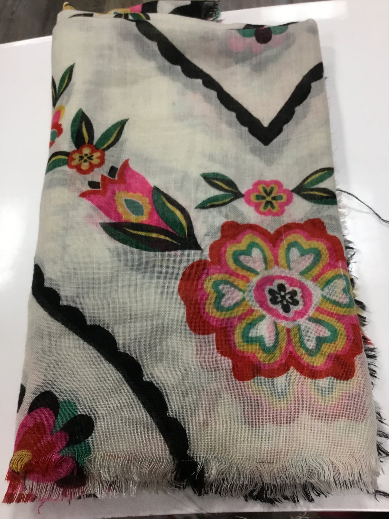 Floral print scarf