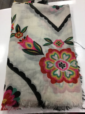 Floral print scarf