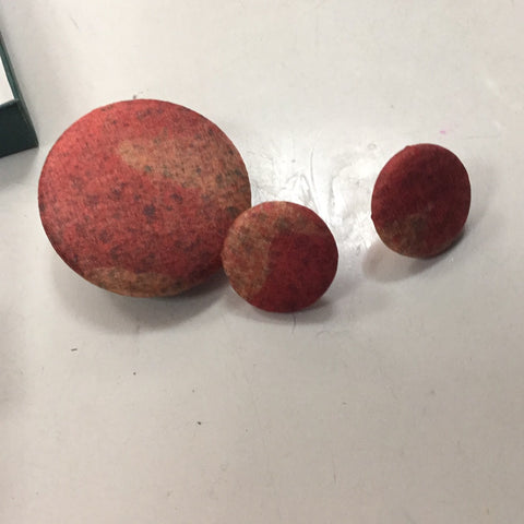 Red fabric earrings