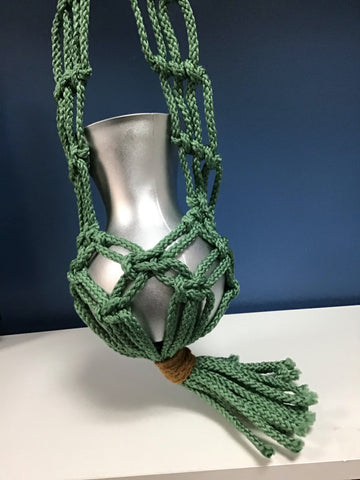 Green Hanging Macrame