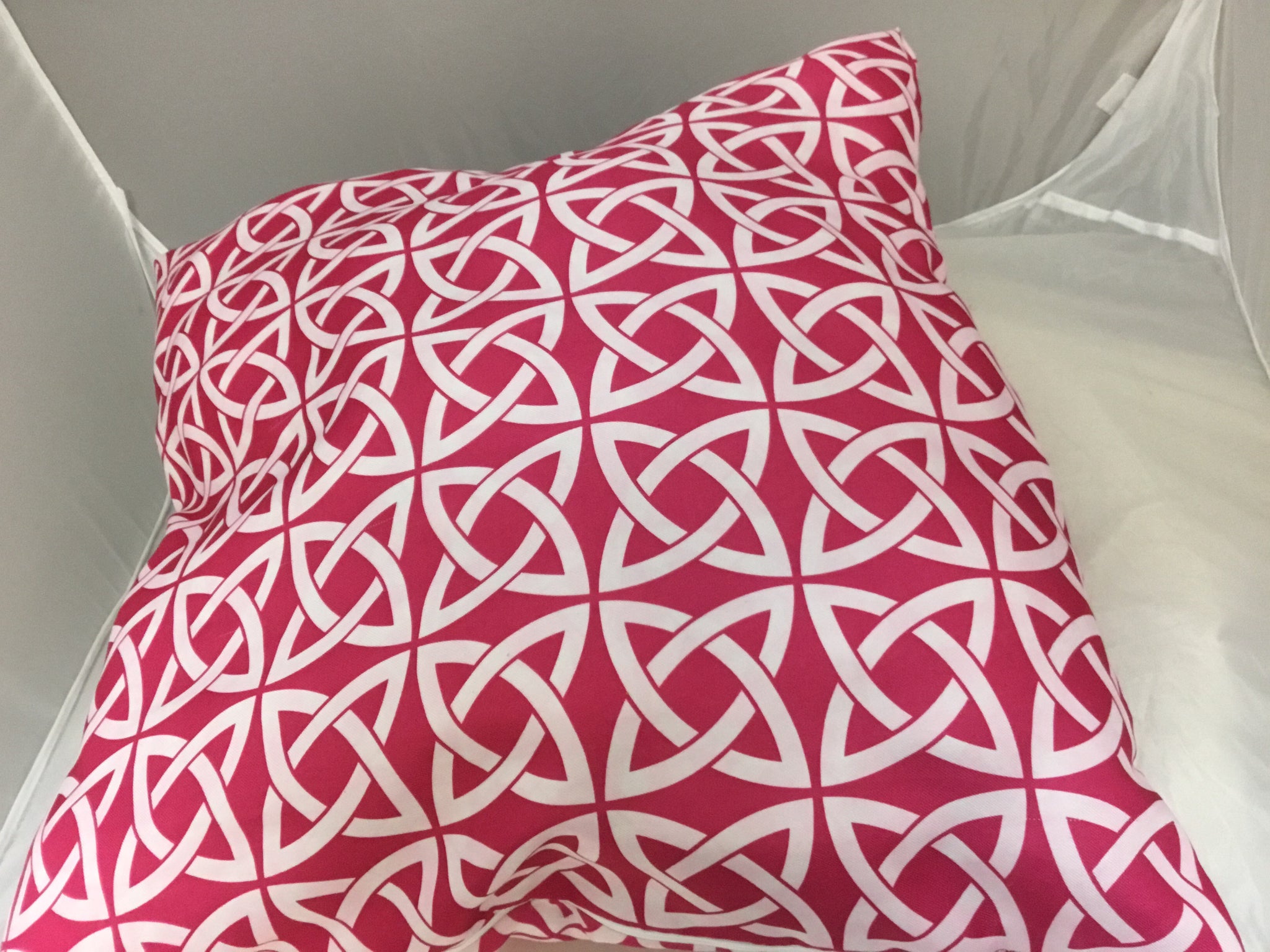 Pink/White Pillow