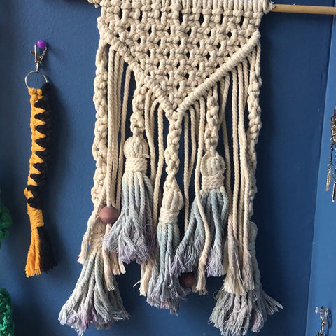 Handwoven tassel macrame