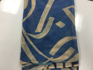 Blue & ivory scarf