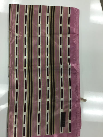 Rose wood & brown printed satin scarf