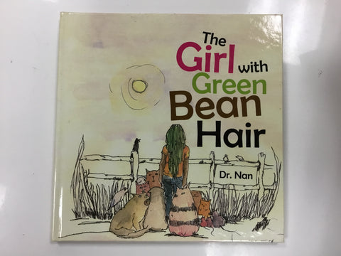 The girl with green bean hair