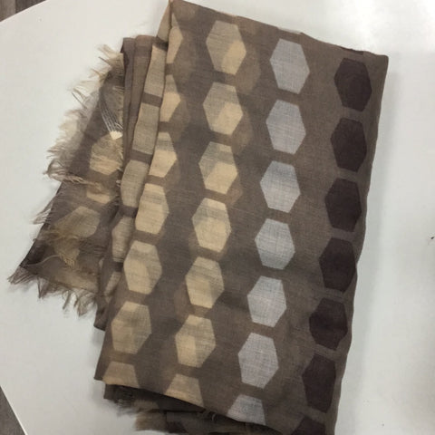 Beige patterned scarf