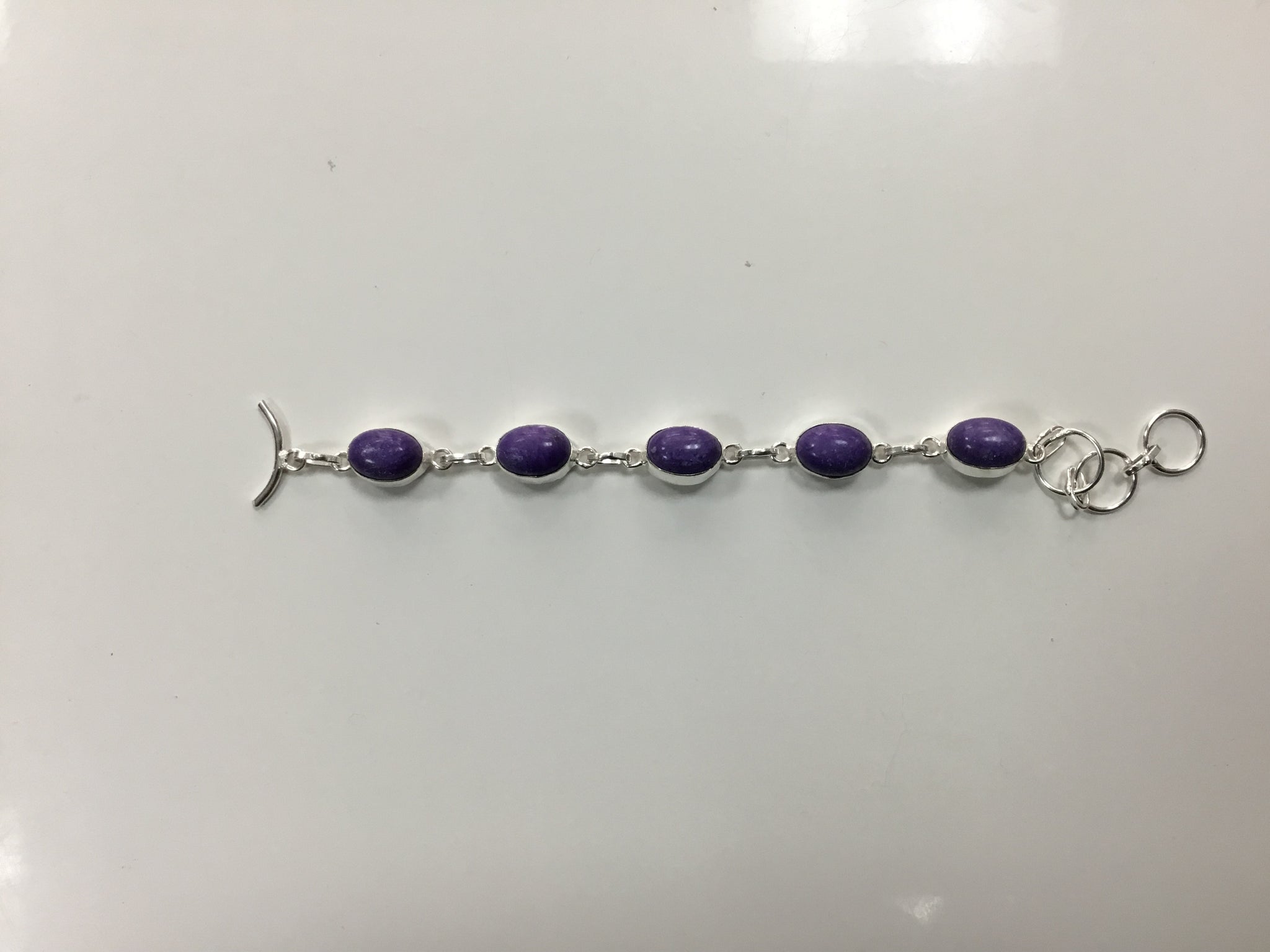 Silver stoned bracelet