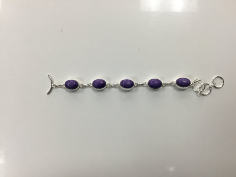Silver stoned bracelet