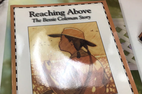 Reaching above  book