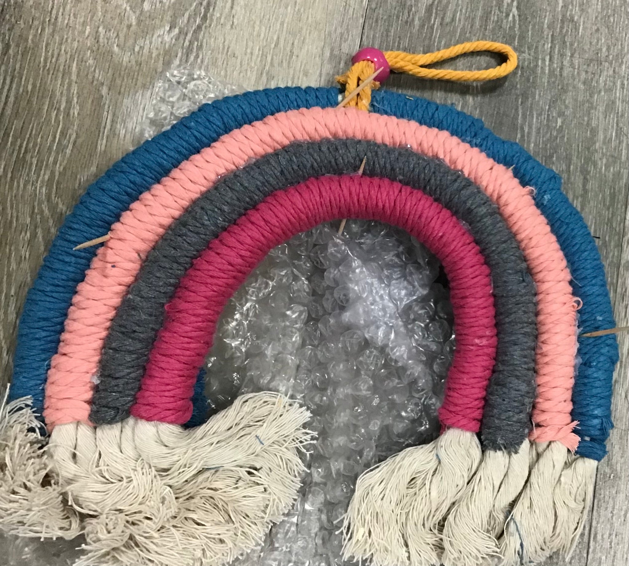 Rainbow Macrame Pink and Blue