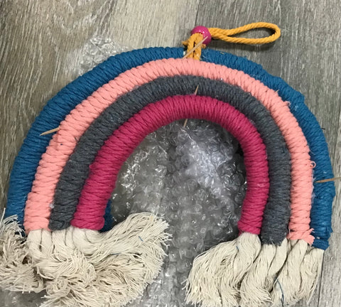 Rainbow Macrame Pink and Blue