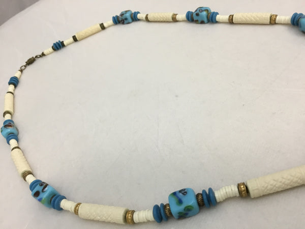 Blue and White Necklace
