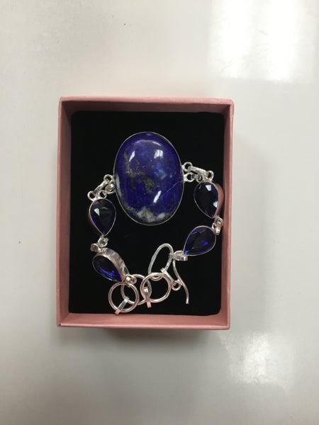 Glam stone blue bracelet