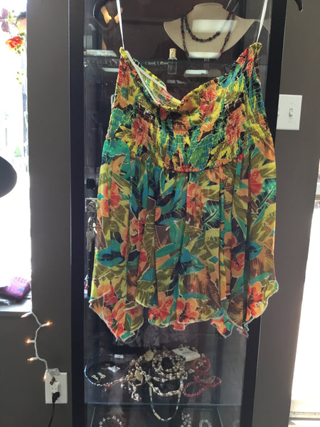 Multi colored tube top