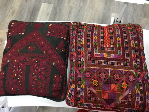 Palestinian needle print pillows