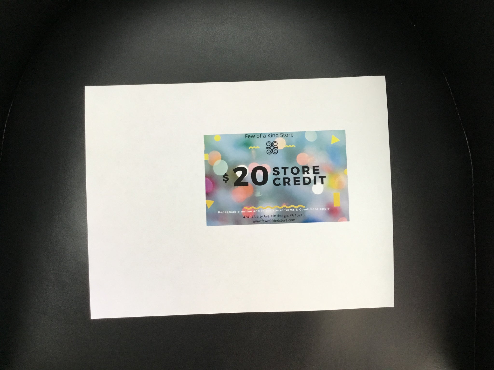 Gift Certificates $20