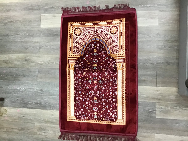 Red and Gold Prayer Rug