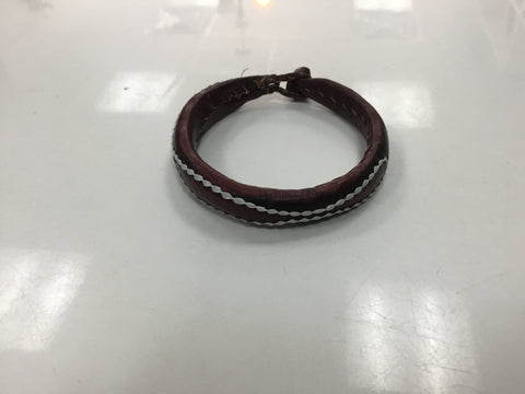 Brown leather bracelet