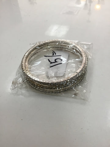 Silver like bracelets set