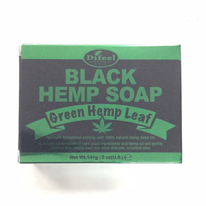 Black hemp soap green hemp leaf