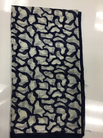Navy printed scarf
