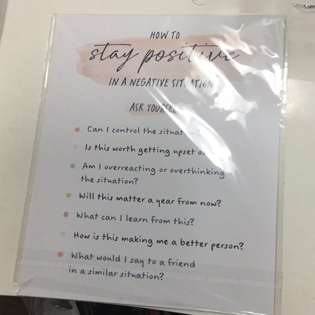 How to Stay Positive Poster