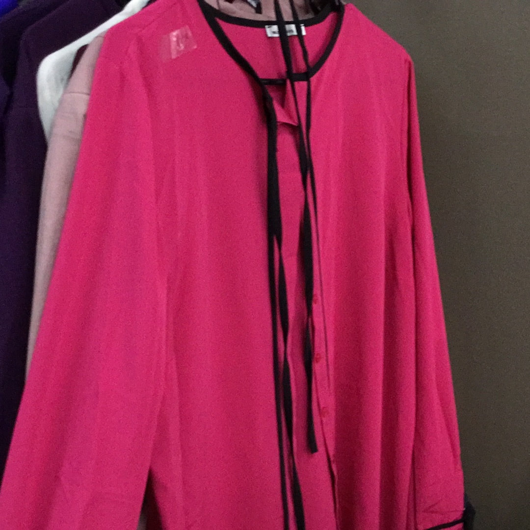 Hot Pink & Black Overcoat