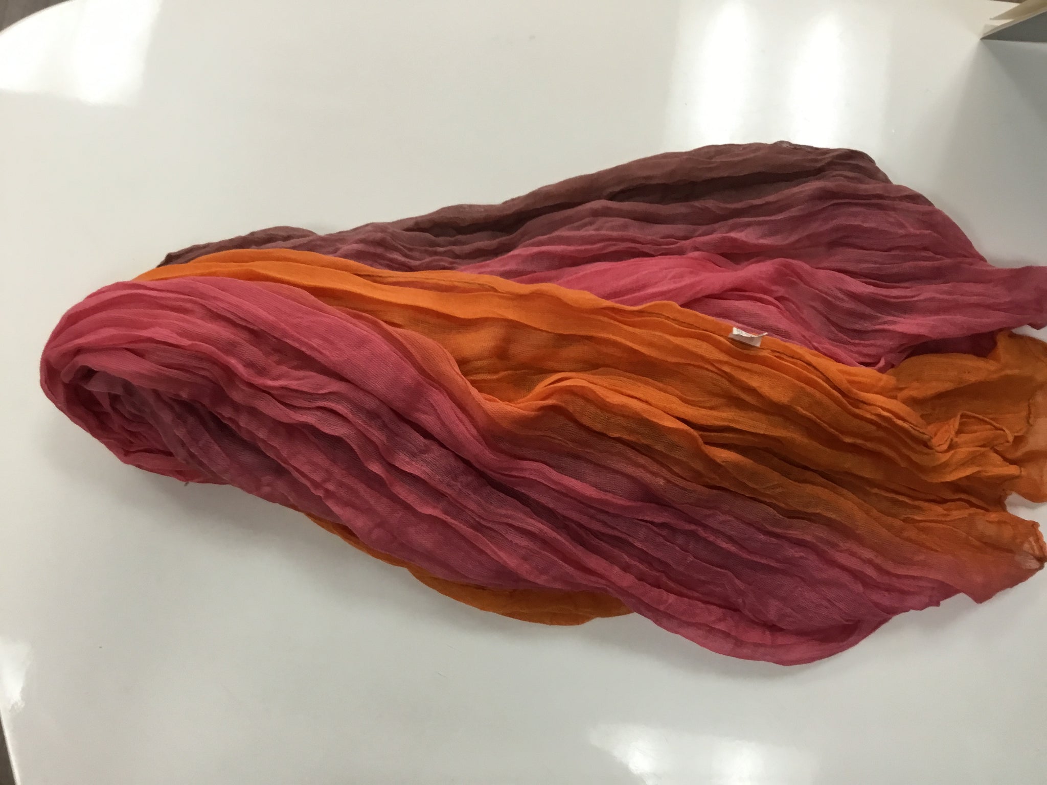 Orange and pink scarf