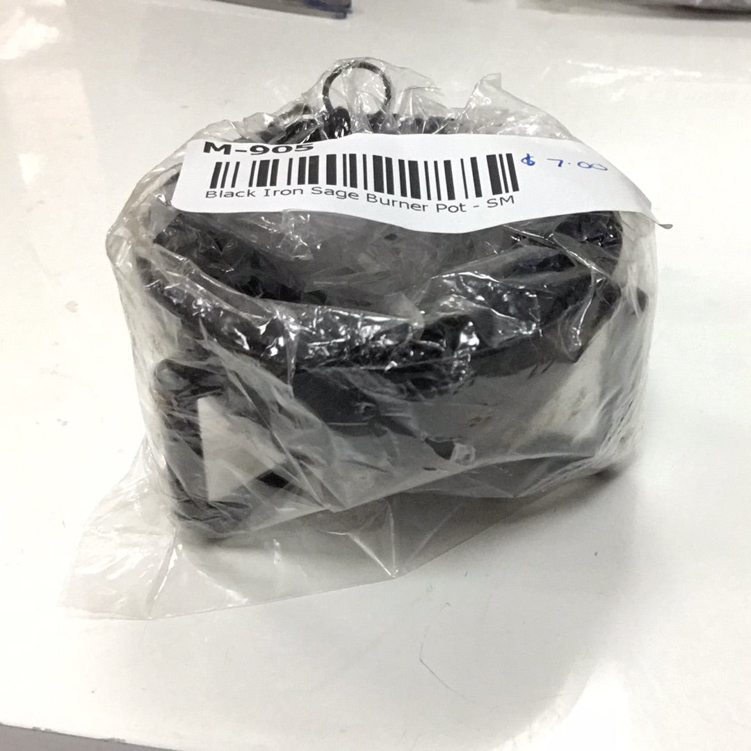 Black Iron Sage Burner Pot