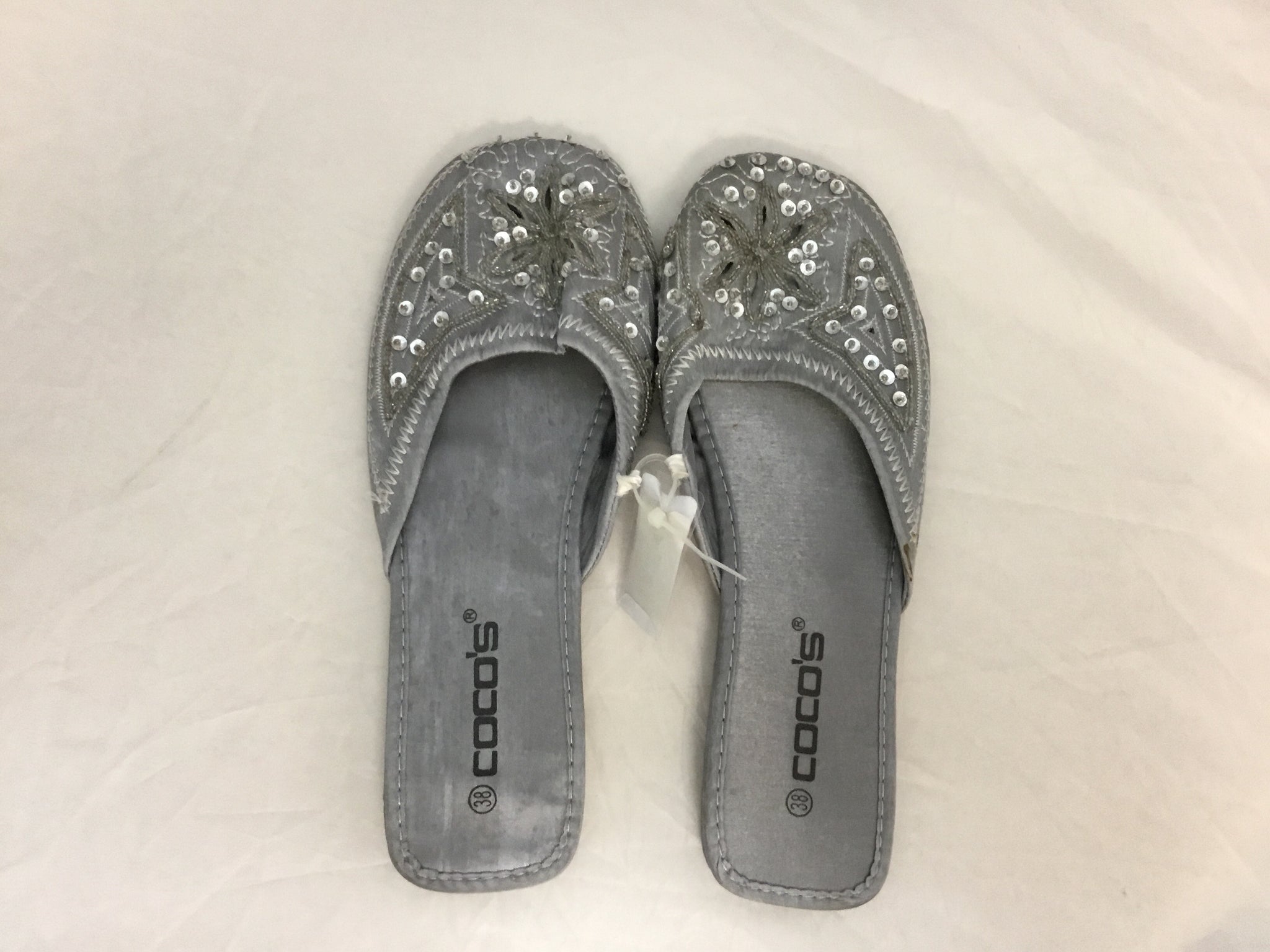 Silver Sparkly Slippers