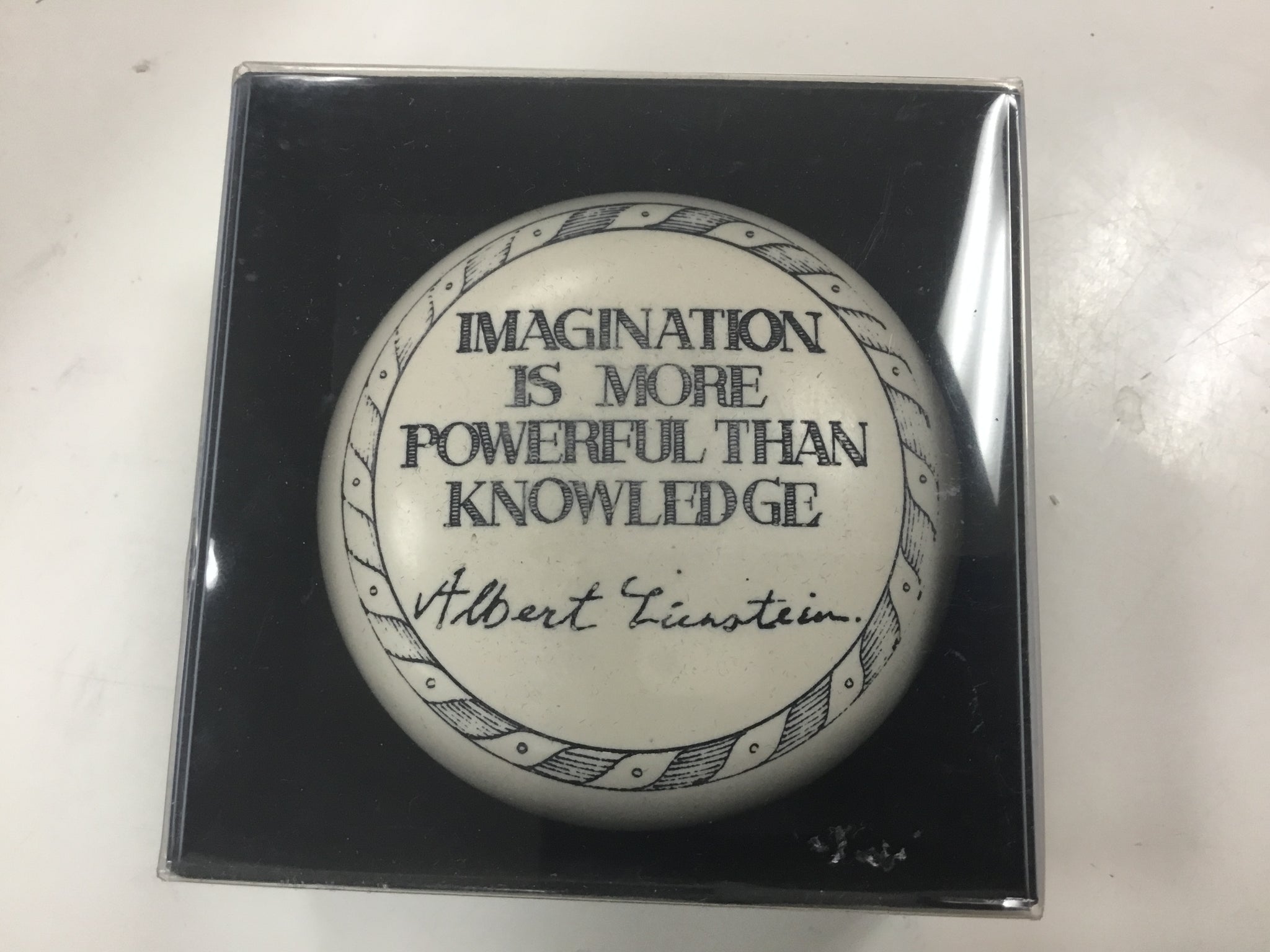 Imagination is more powerful than knowledge rock