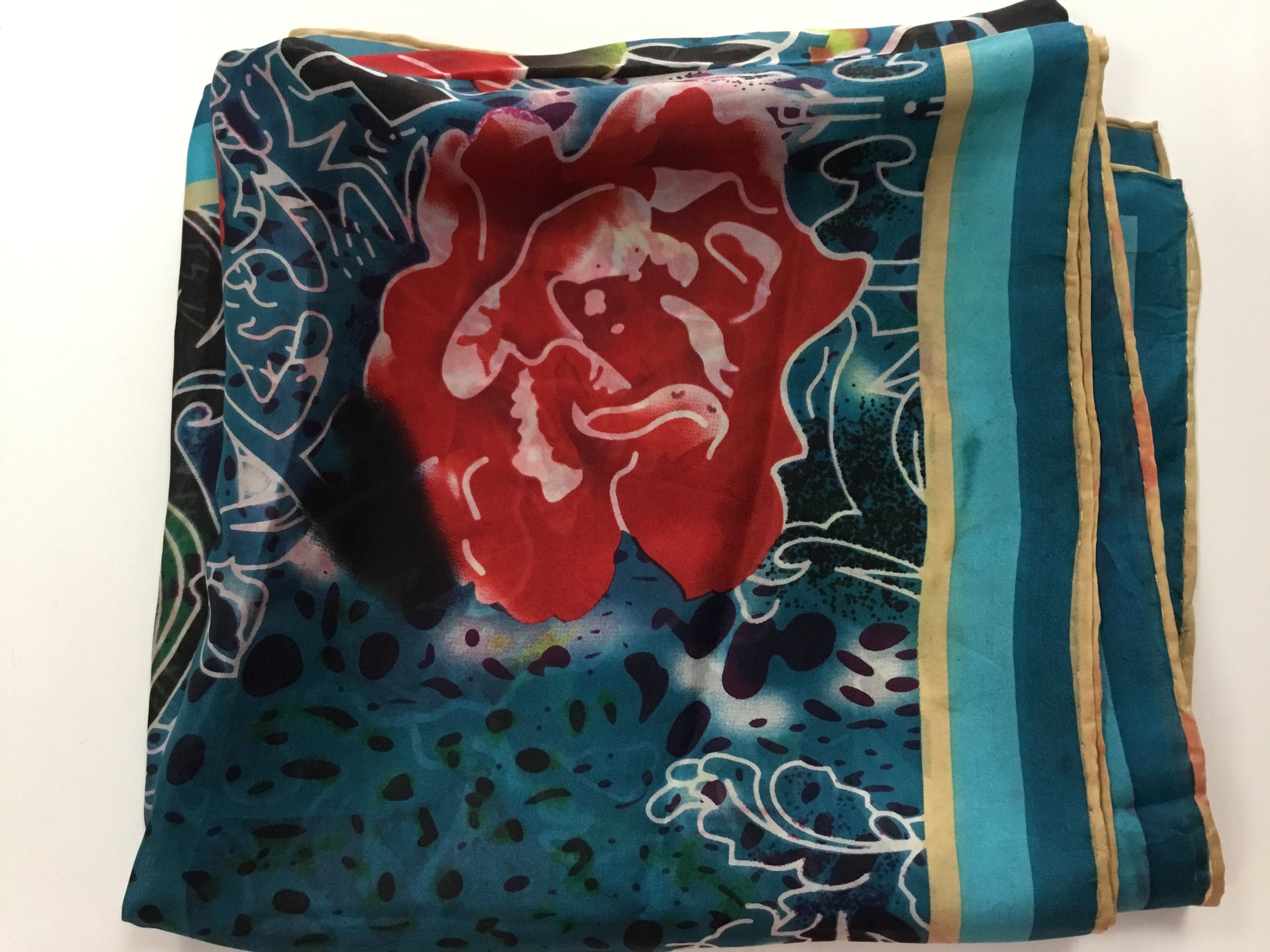 Colourful silk scarf