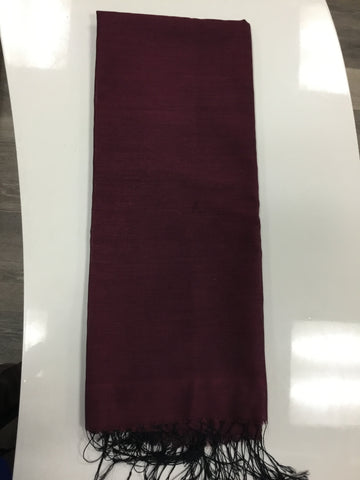 Dark red scarf
