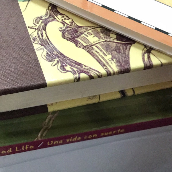 Reaching above  book