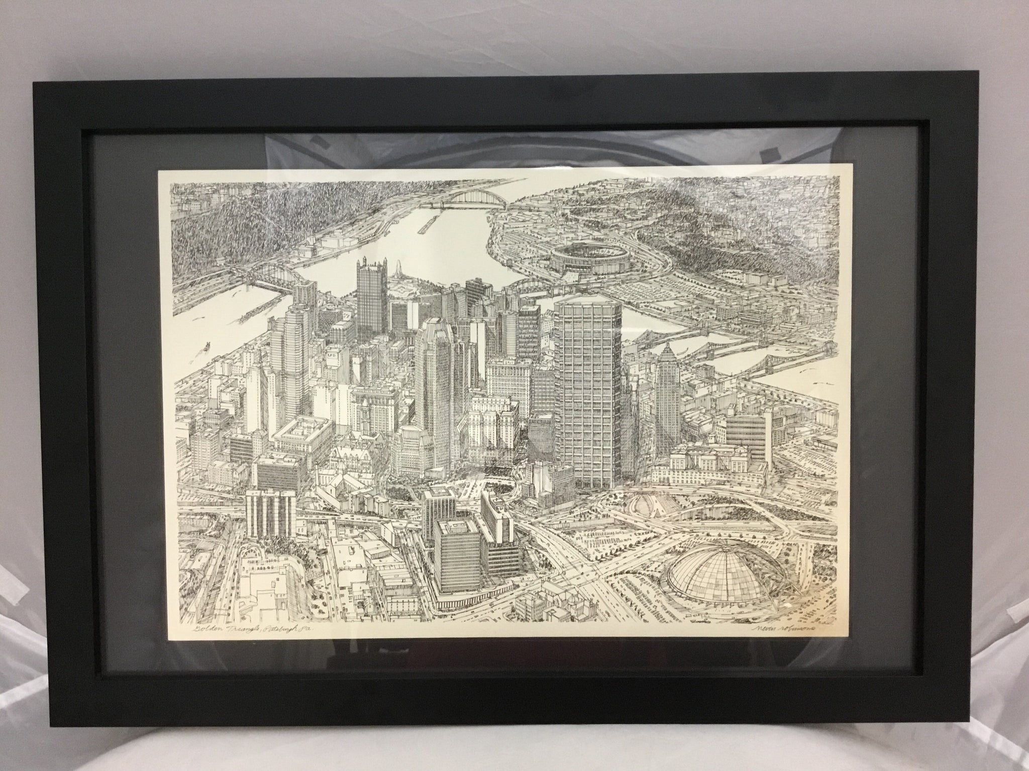 Pittsburgh's Golden Triangle Original by Nevin Robinson