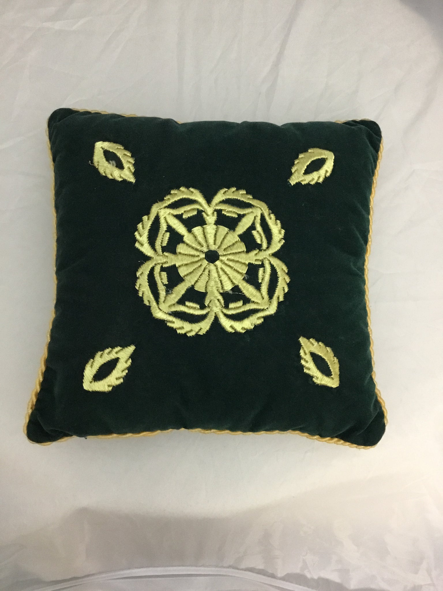 Green Velvet Pillow