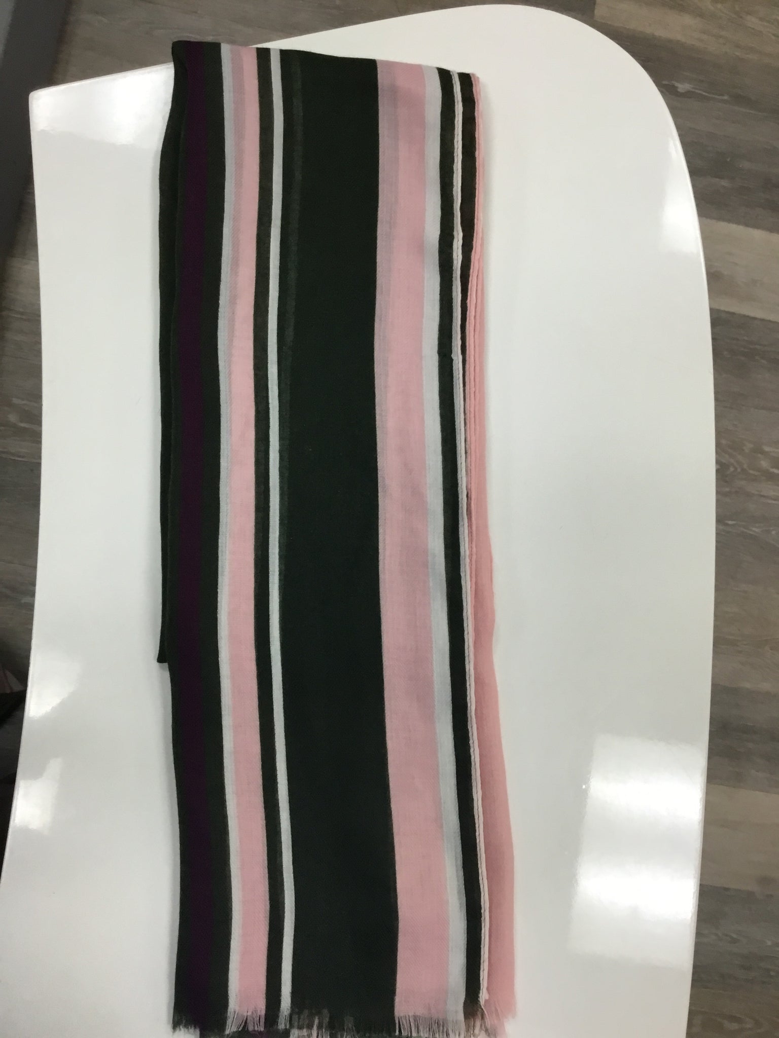 Multi-color striped scarf