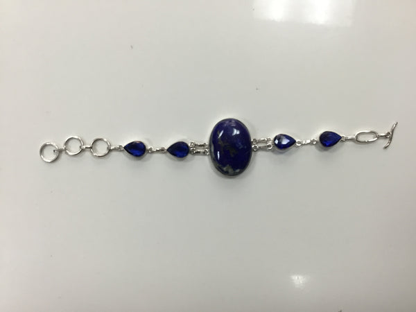 Glam stone blue bracelet