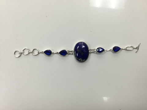 Glam stone blue bracelet