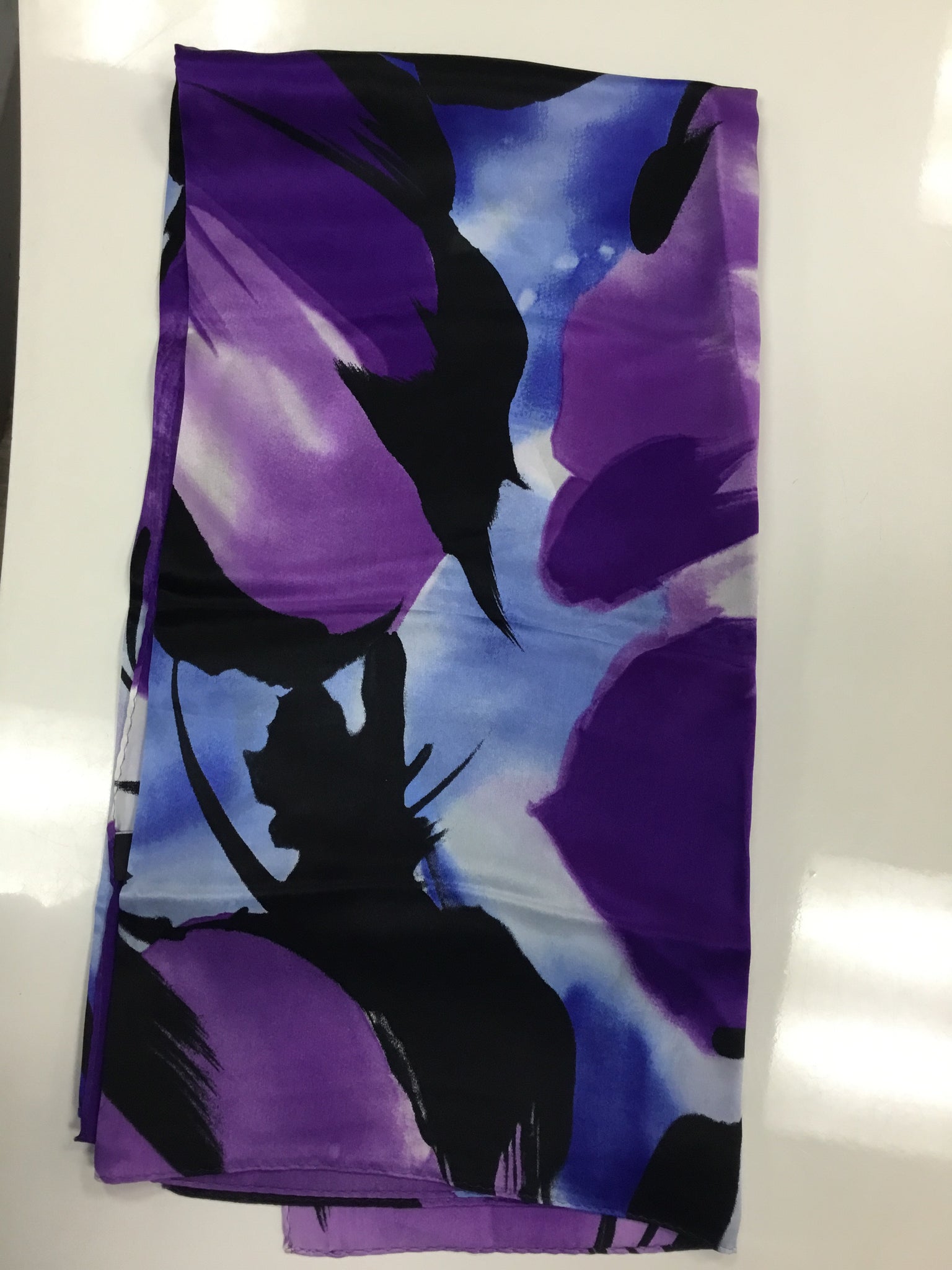 Floral silk scarf