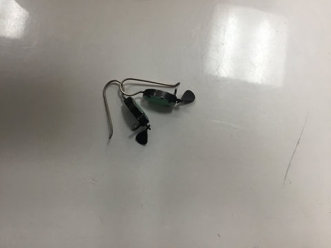 Green stoned earrings