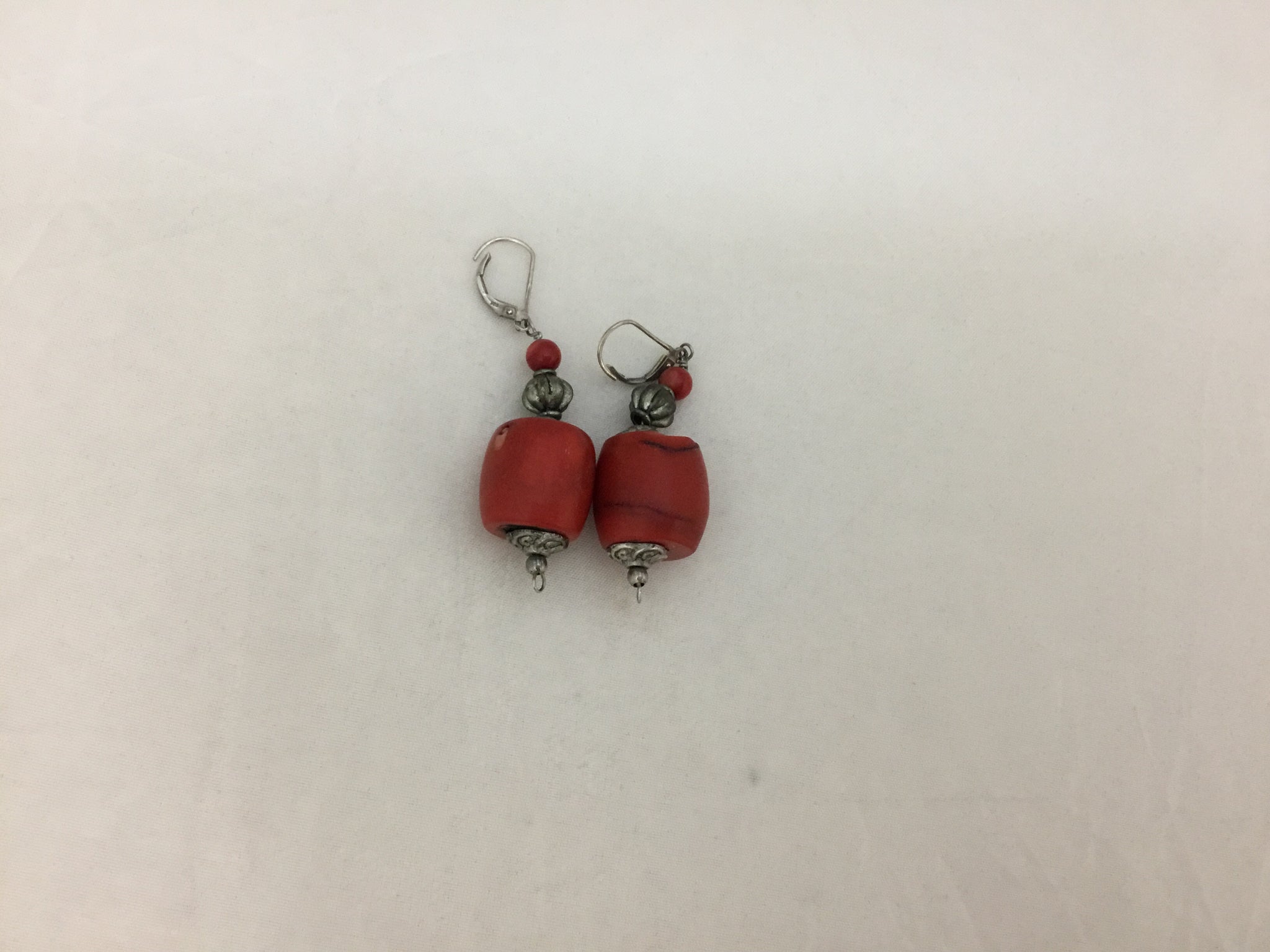 Red Coral Earrings