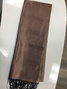 Brown satin scarf