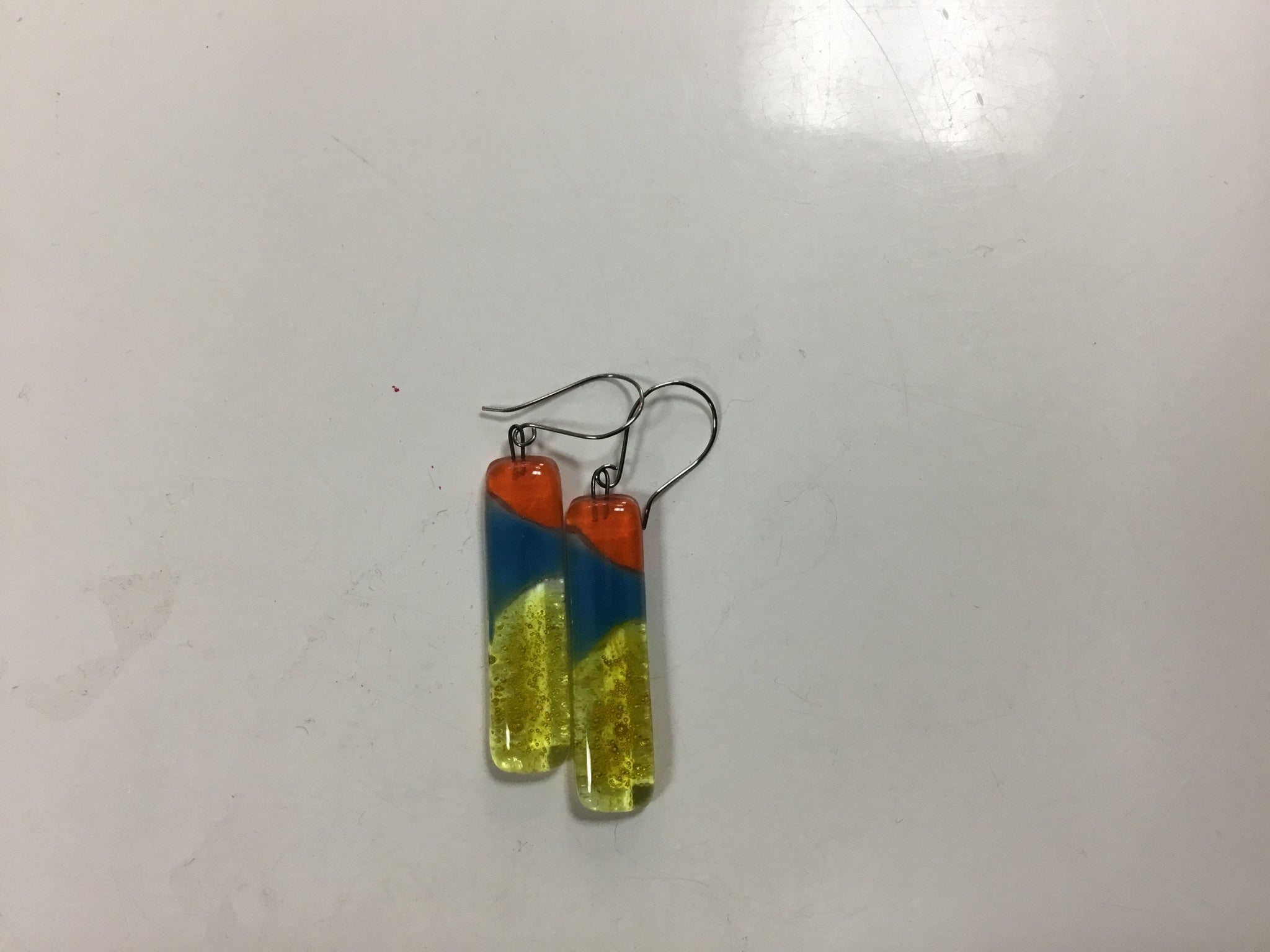 Glass colorful earrings