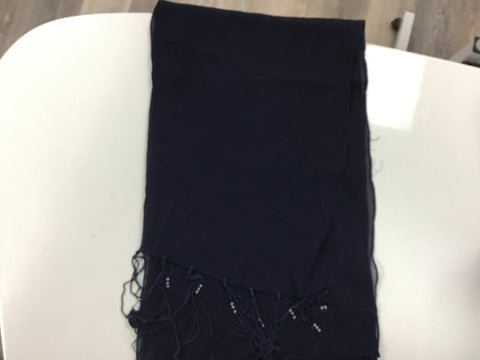 Navy beaded scarf
